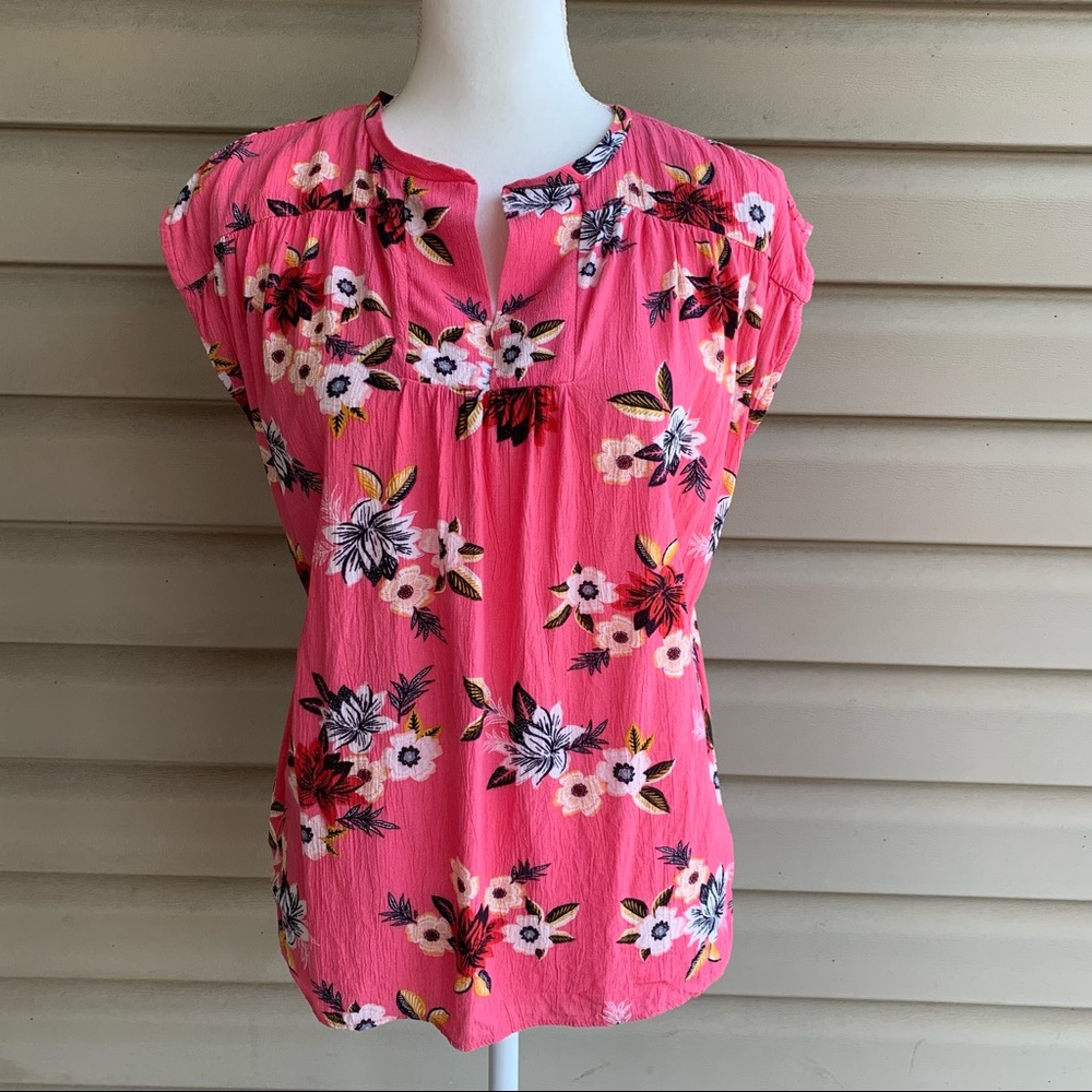 LOFT Pink Floral Top